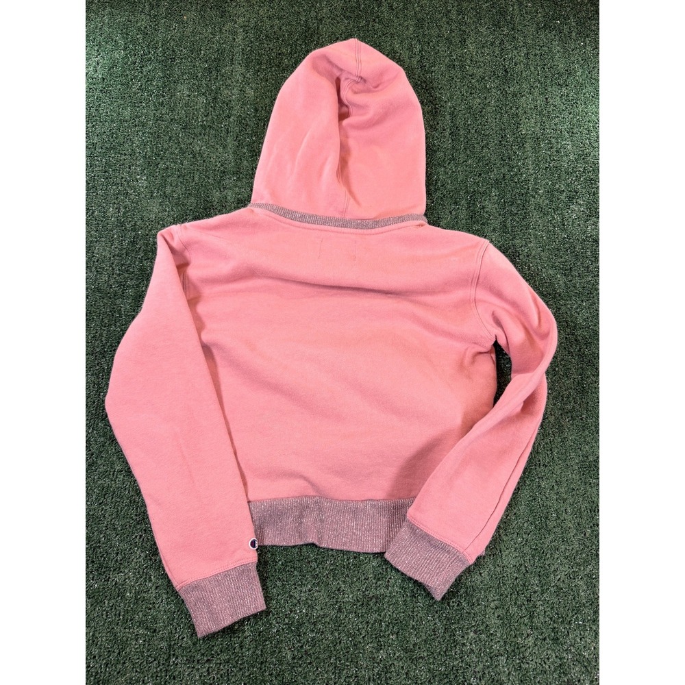Champion Pink Hoodie Sparkle Trim Womens M
